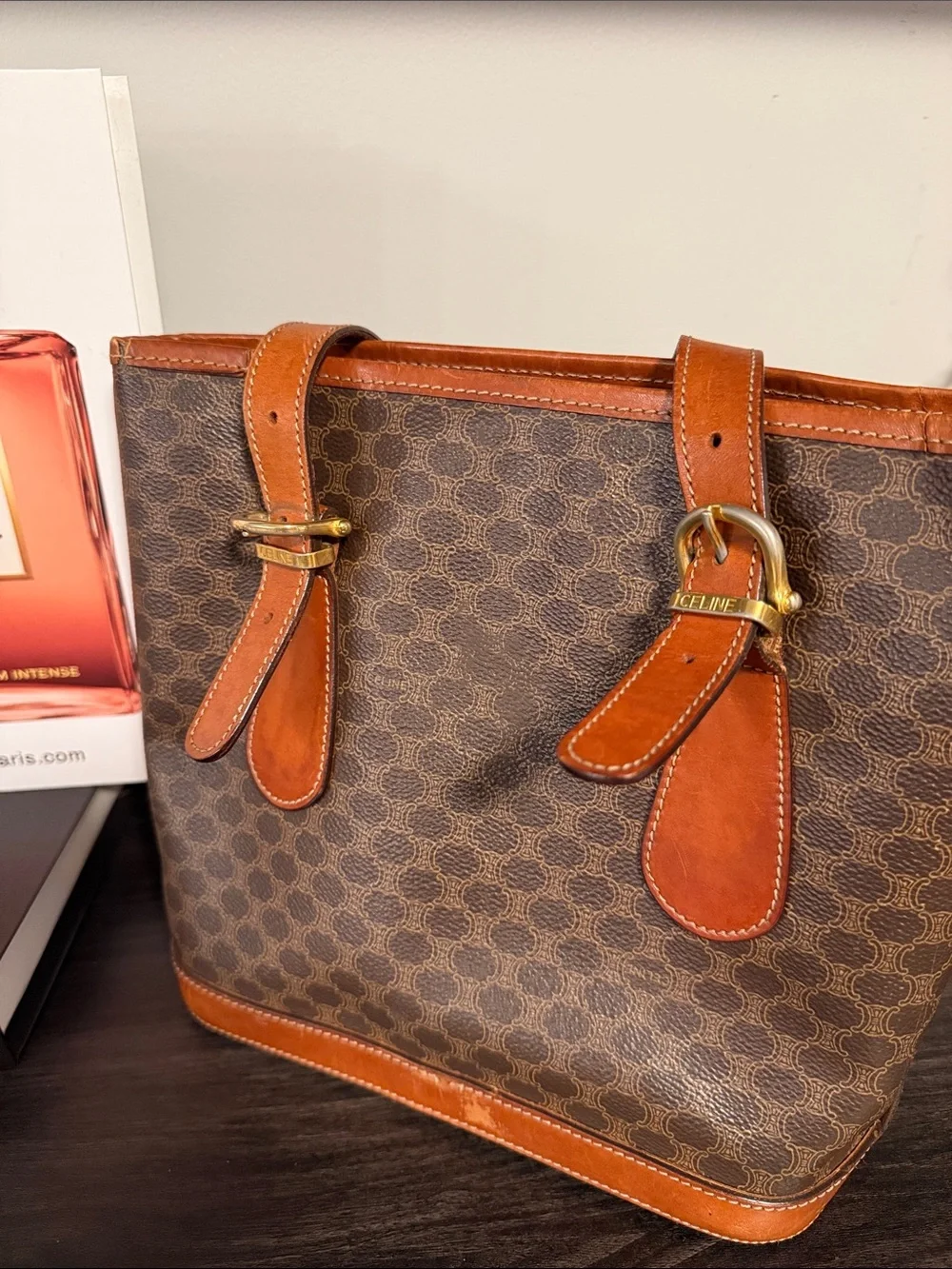 Authentic Vintage Celine Macadam Tote Bag - Picture 5 of 6